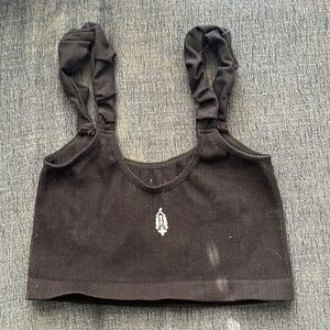 FREE PEOPLE MOVEMENT black xs/s crop top
